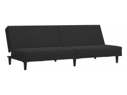 2 peças conjunto de sofás veludo preto
