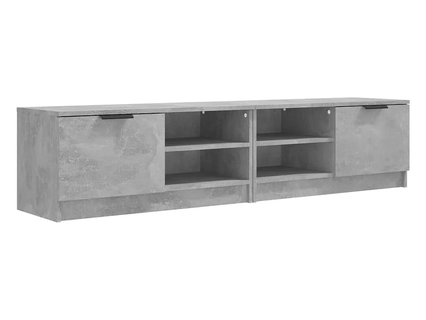 2 pzasMuebles de TV madera contrachapada hormigón 80x35x36,5 cm YOE74685