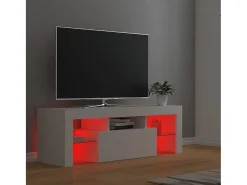 Aiden Mueble para TV con luces LED blanco 120x35x40 cm