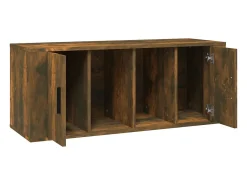 Alfinn Mueble para TV madera contrachapada roble ahumado 100x35x40 cm