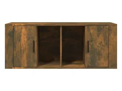 Alfinn Mueble para TV madera contrachapada roble ahumado 100x35x40 cm