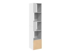 Allentown Estantería de madera de ingeniería blanca 40x36x189 cm