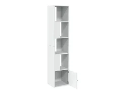 Allentown Estantería de madera de ingeniería blanca 40x36x189 cm