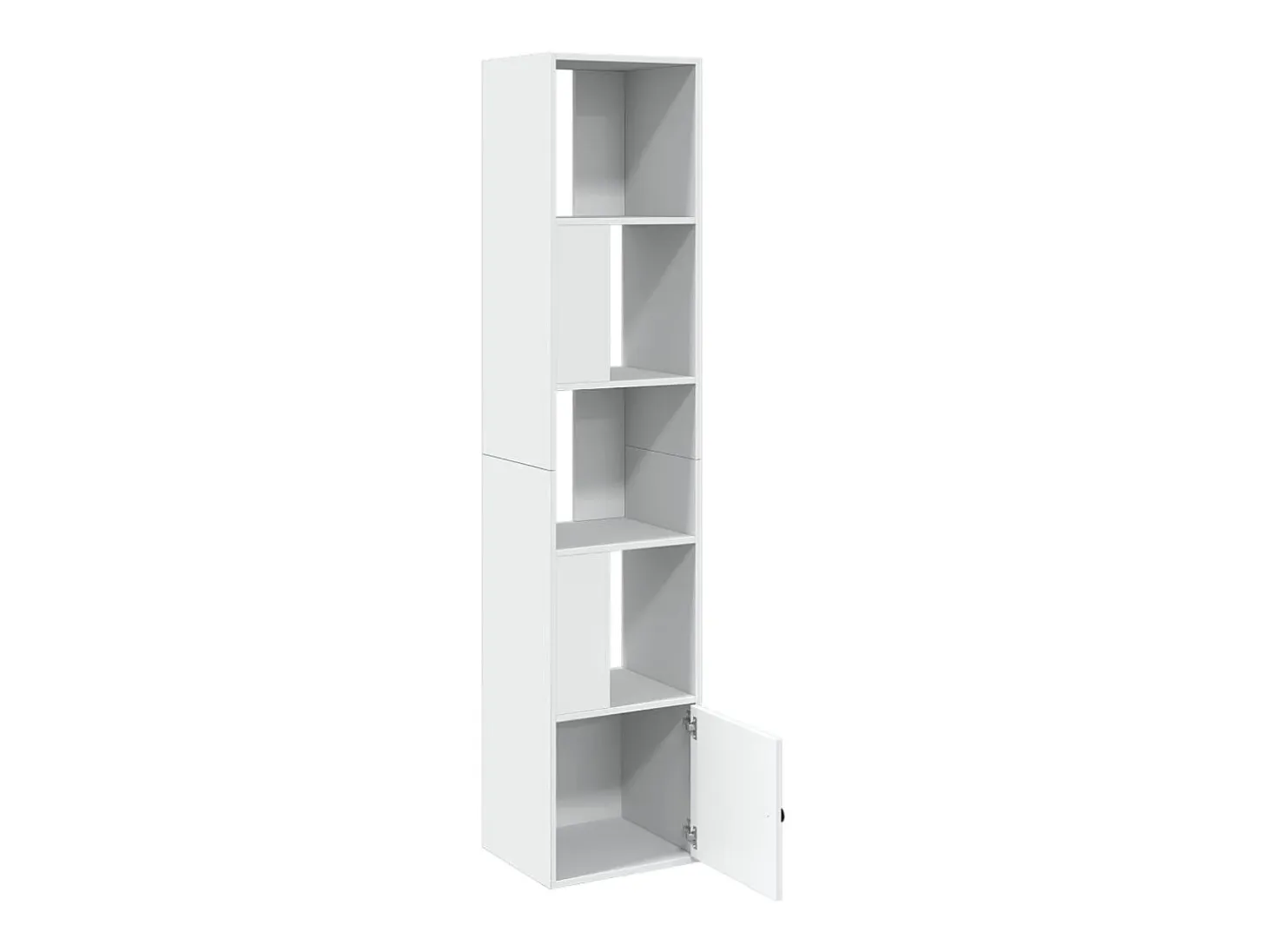 Allentown Estantería de madera de ingeniería blanca 40x36x189 cm