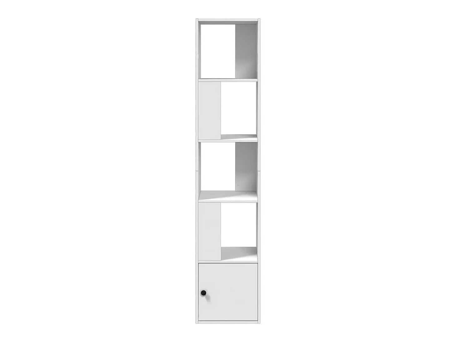 Allentown Estantería de madera de ingeniería blanca 40x36x189 cm