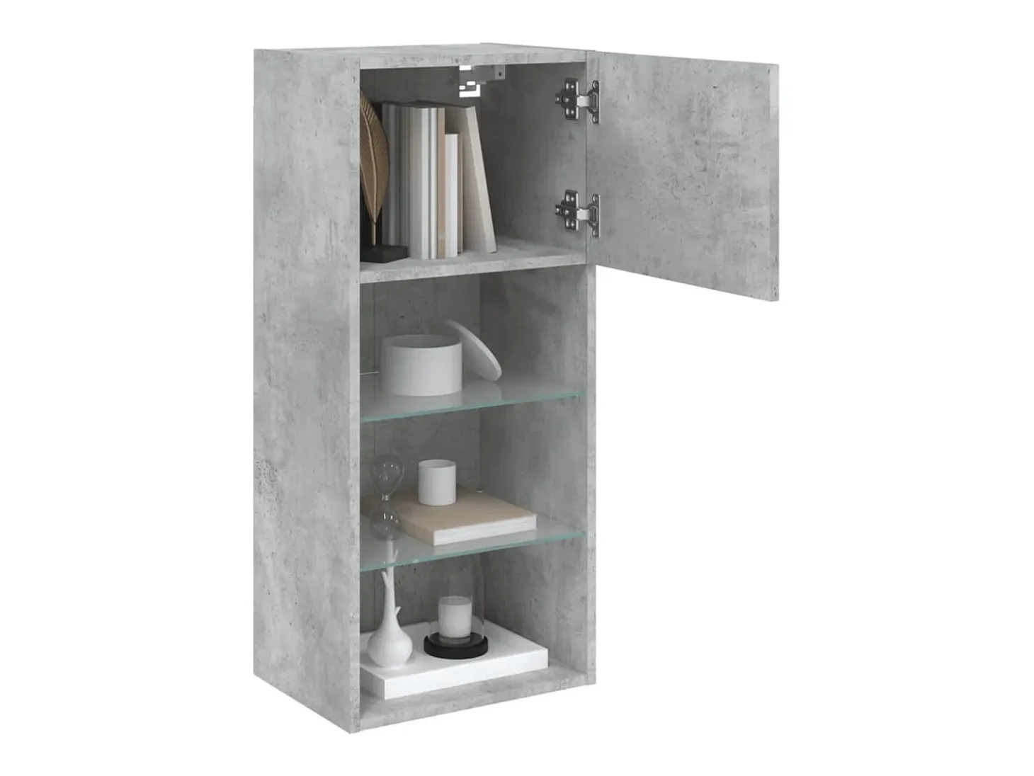 Almar Mueble para TV con luces LED gris hormigón 40,5x30x90 cm