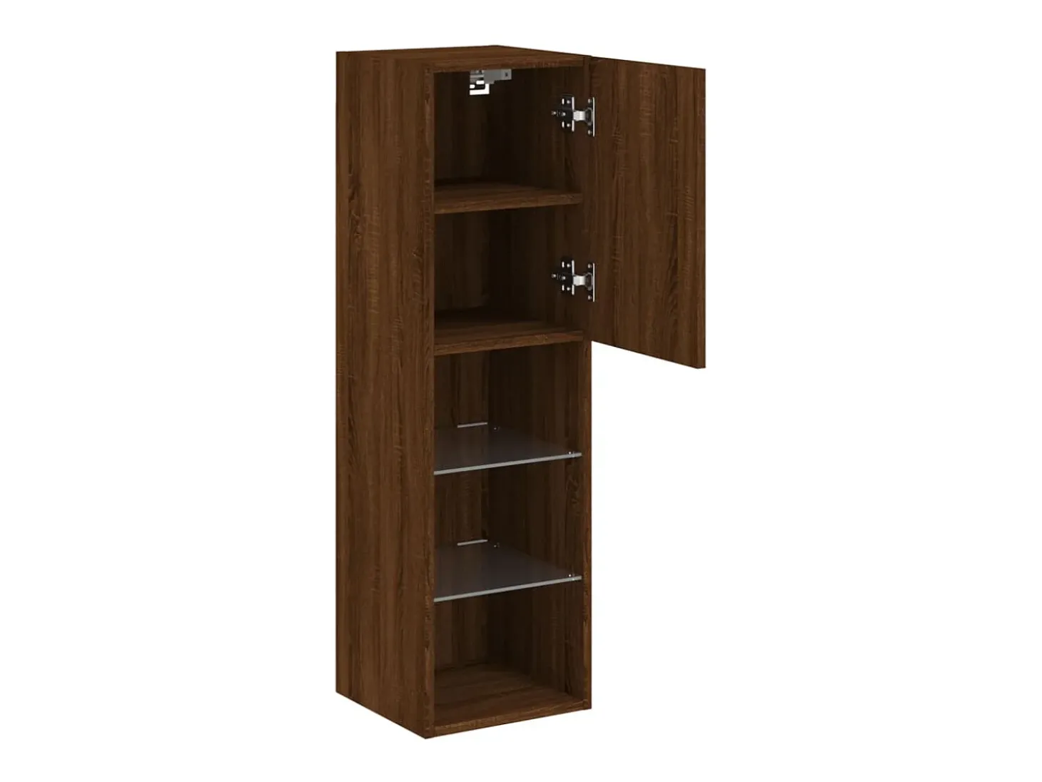 Almar Mueble para TV con luces LED roble marrón 30,5x30x102 cm