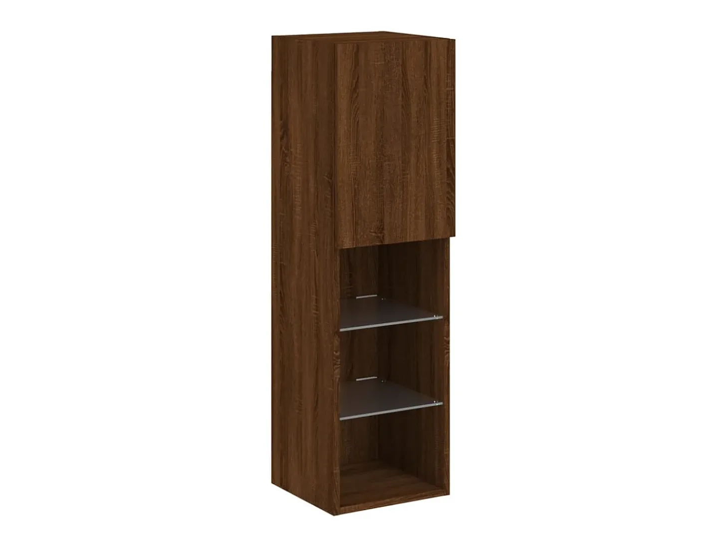 Almar Mueble para TV con luces LED roble marrón 30,5x30x102 cm