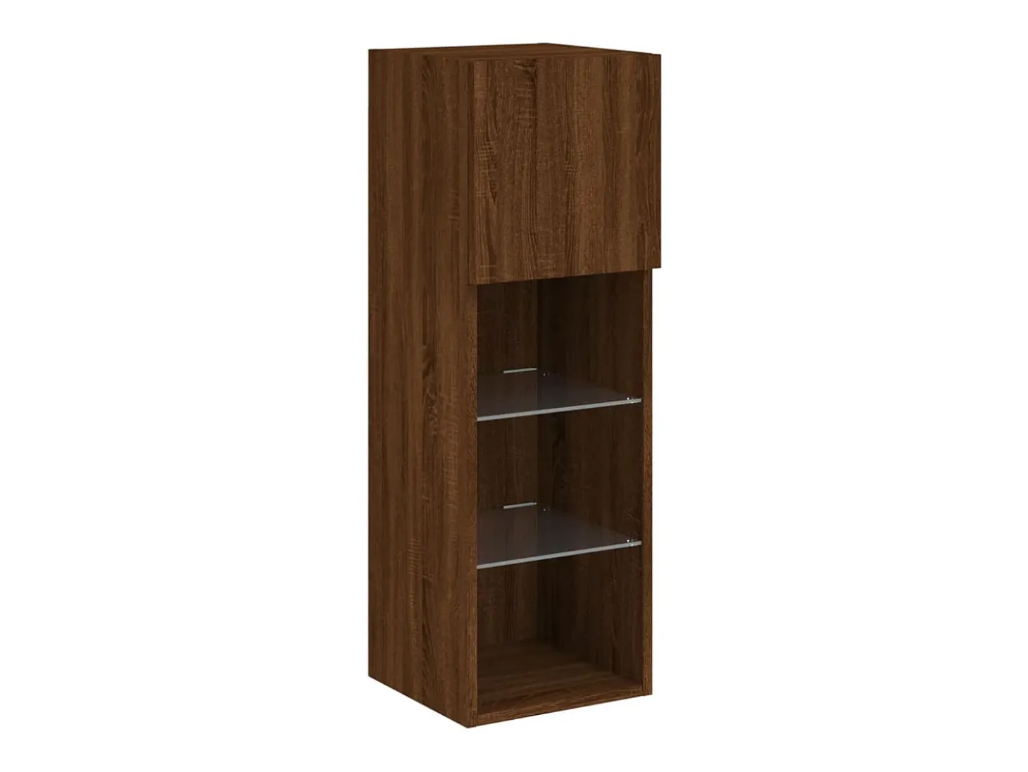Almar Muebles de TV con luces LED 2 uds marrón roble 30,5x30x90 cm