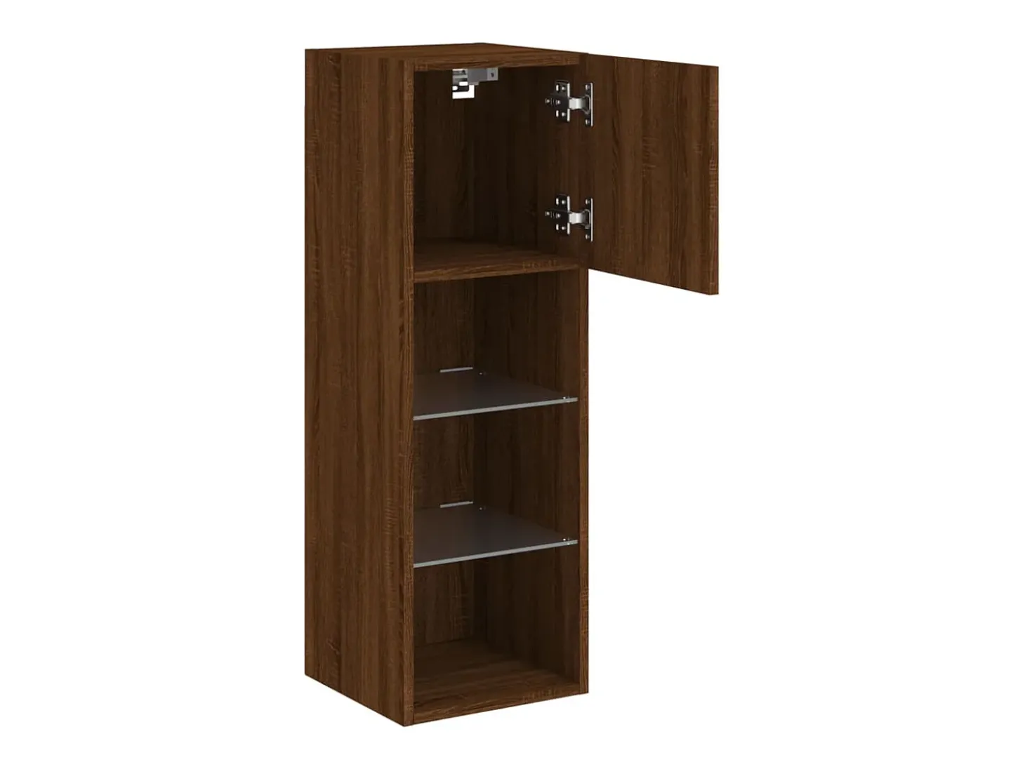 Almar Muebles de TV con luces LED 2 uds marrón roble 30,5x30x90 cm