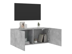 American Canyon Mueble para TV de pared gris hormigón 100x30x41 cm