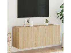 American Canyon Mueble para TV de pared roble Sonoma 100x30x41 cm