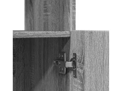 Aparador alto madera de ingeniería gris Sonoma 92x33x180 cm