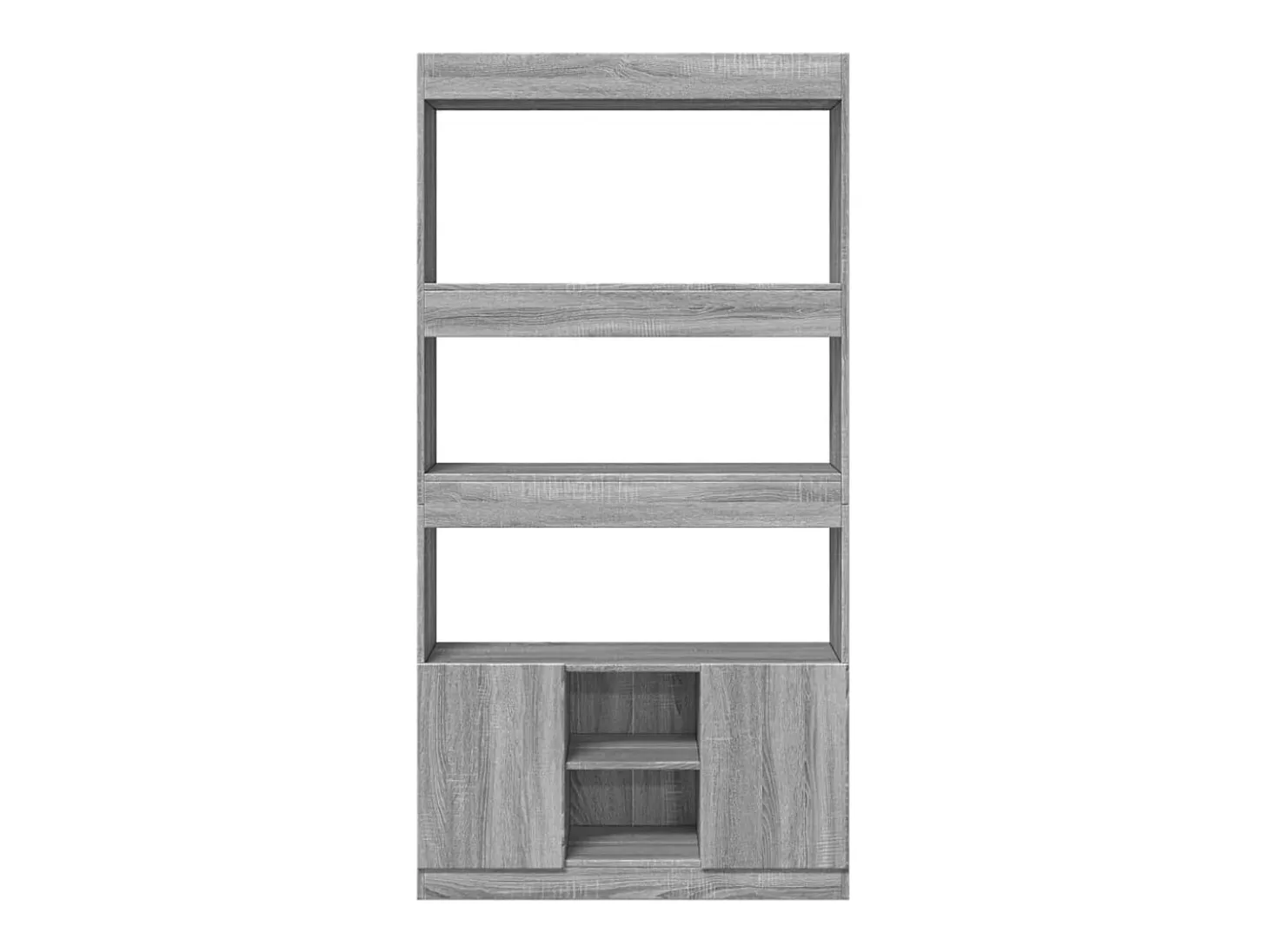 Aparador alto madera de ingeniería gris Sonoma 92x33x180 cm