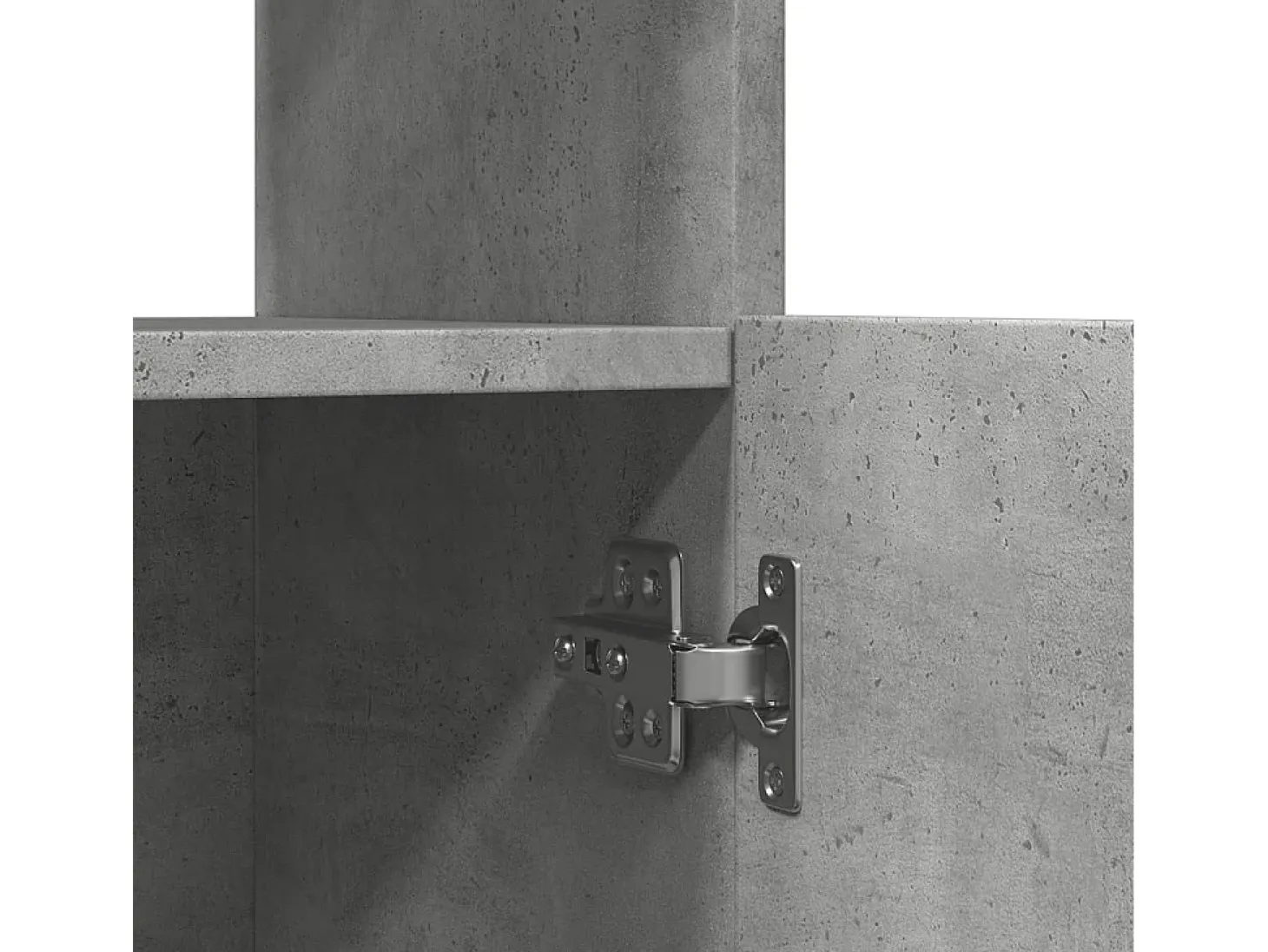 Aparador alto madera de ingeniería gris hormigón 63x33x180 cm