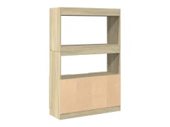 Aparador alto madera de ingeniería roble Sonoma 92x33x140 cm