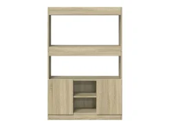 Aparador alto madera de ingeniería roble Sonoma 92x33x140 cm