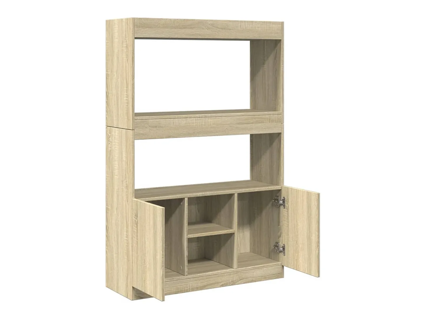 Aparador alto madera de ingeniería roble Sonoma 92x33x140 cm