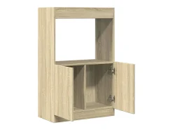 Aparador alto madera ingeniería roble Sonoma 63x33x100 cm