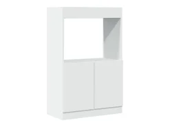 Aparador alto madera ingeniería blanco 63x33x100 cm