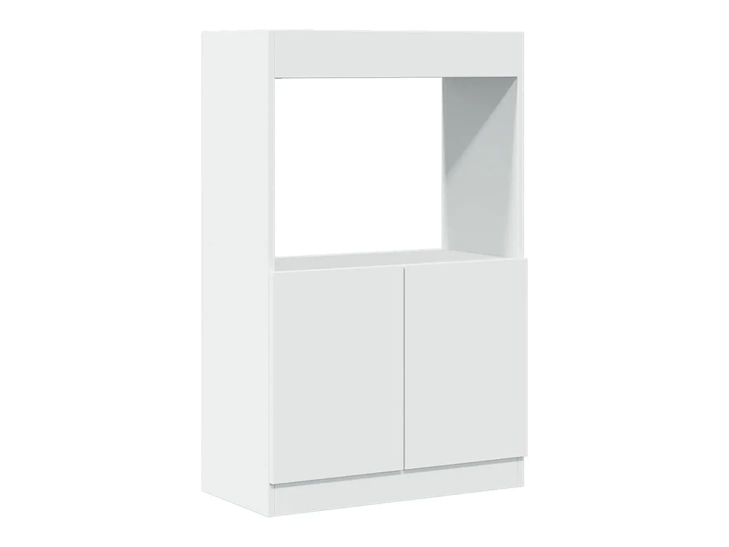 Aparador alto madera ingeniería blanco 63x33x100 cm