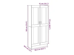 Aparador alto madera vieja 82,5x30,5x185 cm madera contrachapada