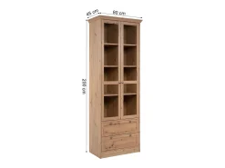 Aparador alto 80x200x45 cm roble natural