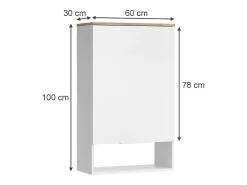 Aparador blanco/sonoma 60x30x100 wido