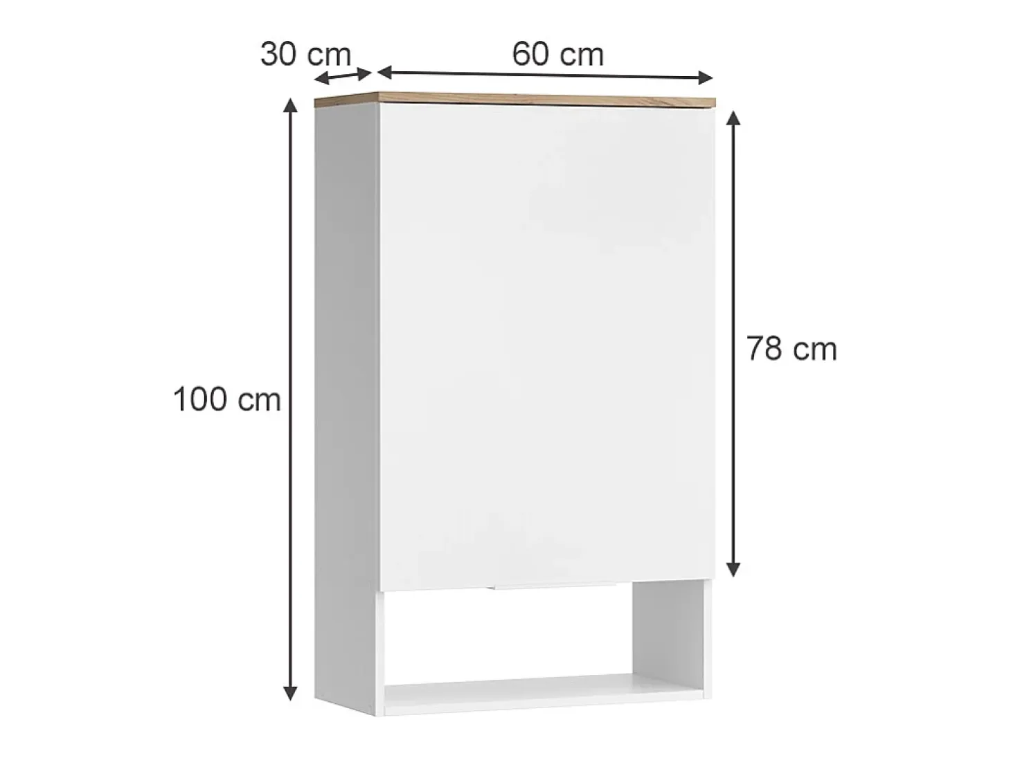 Aparador blanco/sonoma 60x30x100 wido