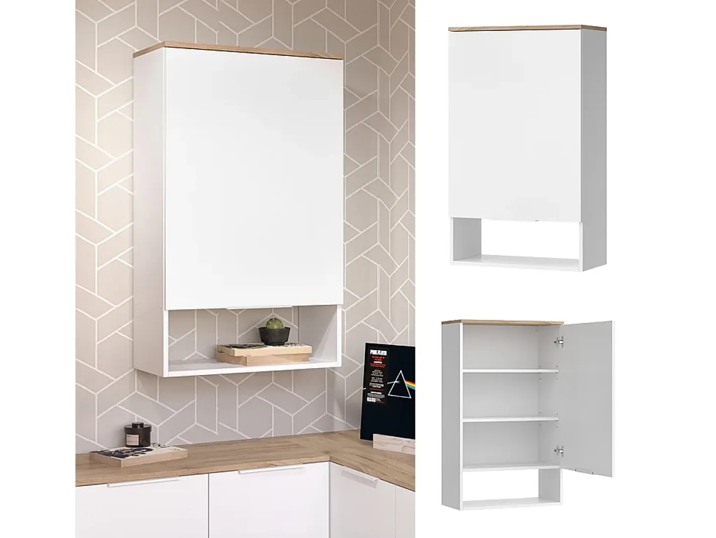 Aparador blanco/sonoma 60x30x100 wido
