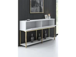 Aparador Lord Blanco dorado150x30x80 cm