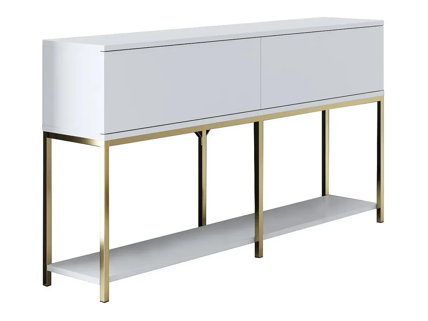 Aparador Lord Blanco dorado150x30x80 cm