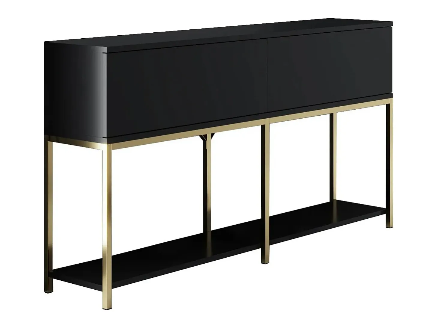 Aparador Lord Negro dorado150x30x80 cm