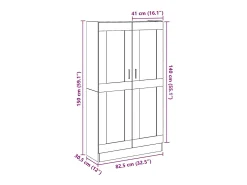 Aparador madera ingeniería madera envejecida 82,5x30,5x150 cm