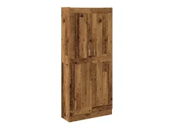 Aparador madera ingeniería madera envejecida 82,5x30,5x185 cm