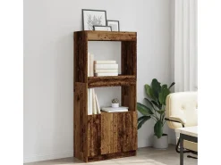 Aparadorde madera de ingeniería madera envejecida 63x33x140 cm