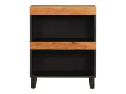 Armario auxiliar madera maciza de acacia 60x33x75 cm