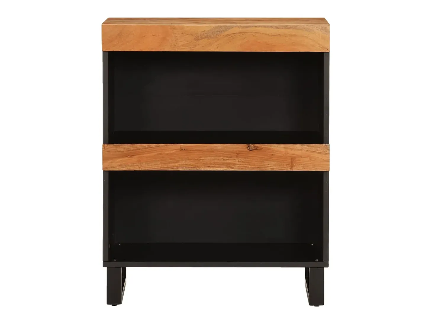 Armario auxiliar madera maciza de acacia 60x33x75 cm