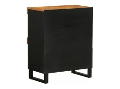 Armario auxiliar madera maciza de acacia 60x33x75 cm