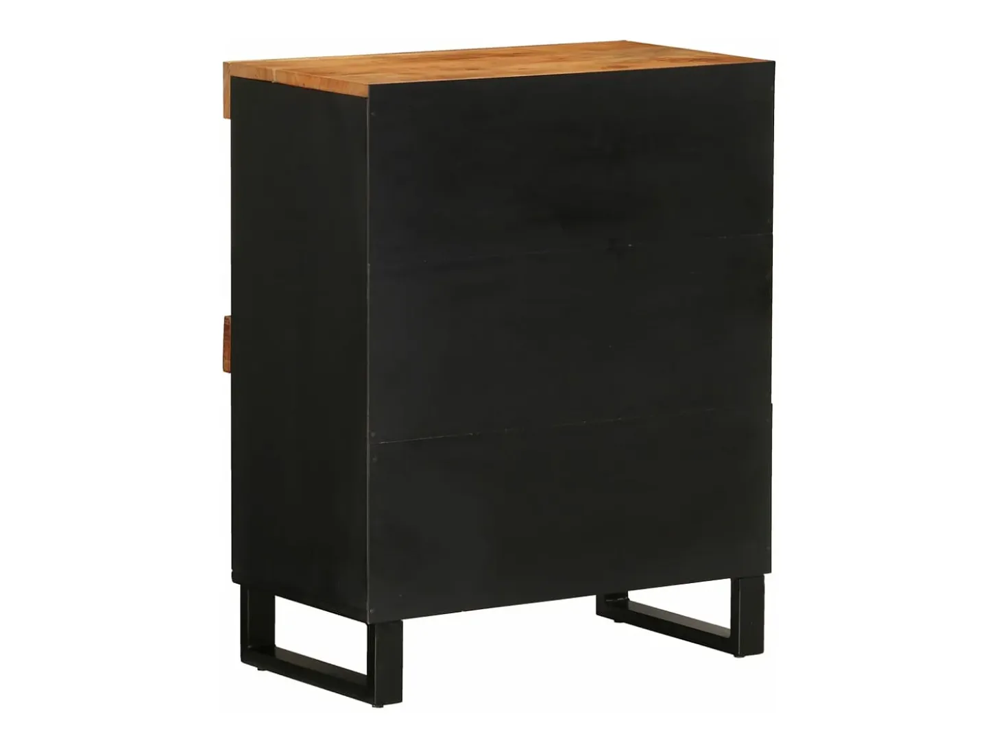 Armario auxiliar madera maciza de acacia 60x33x75 cm