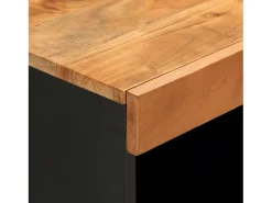 Armario auxiliar madera maciza de acacia 60x33x75 cm