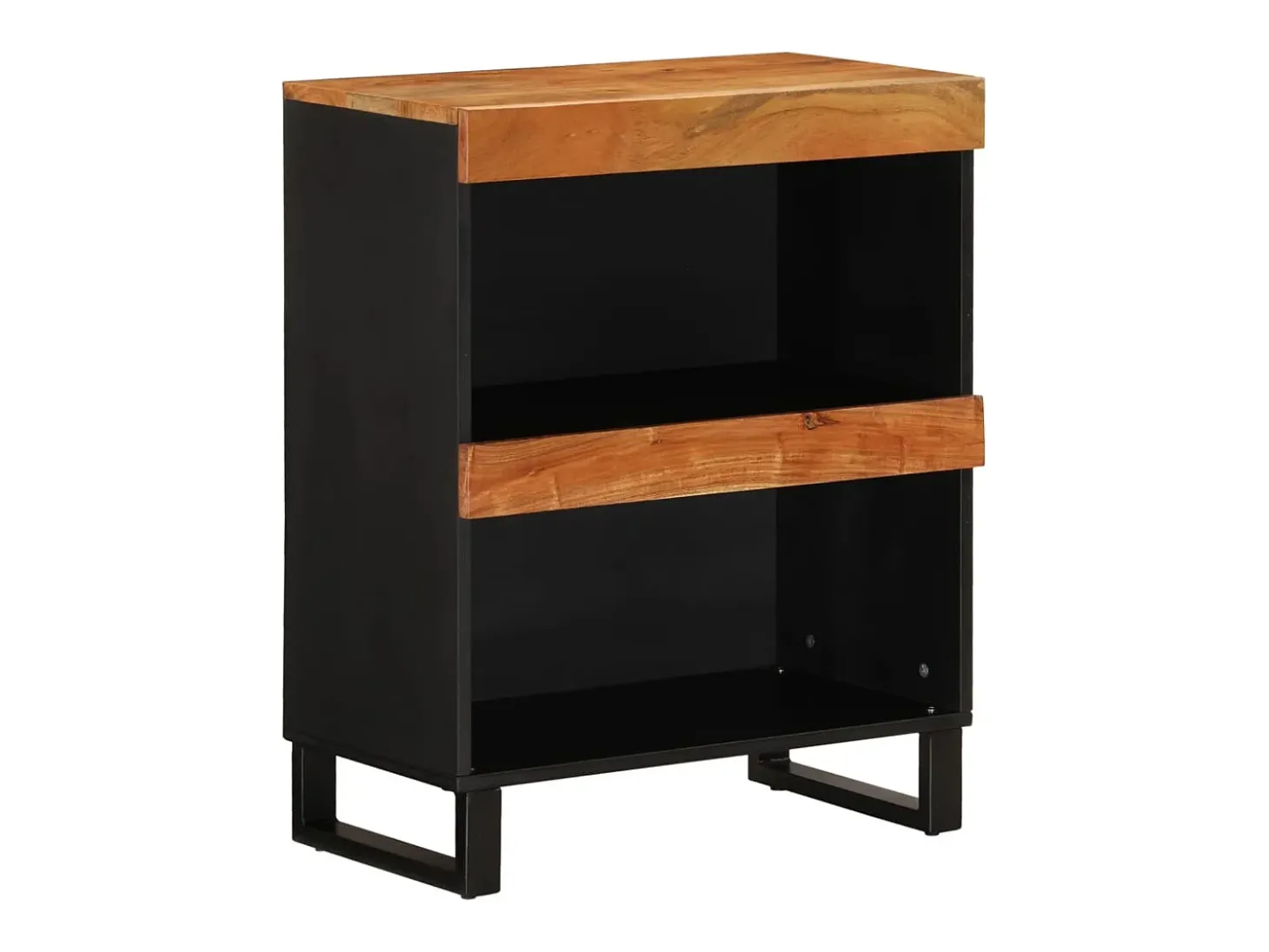 Armario auxiliar madera maciza de acacia 60x33x75 cm