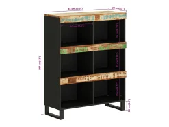 Armario auxiliar madera maciza reciclada 85x33x107 cm