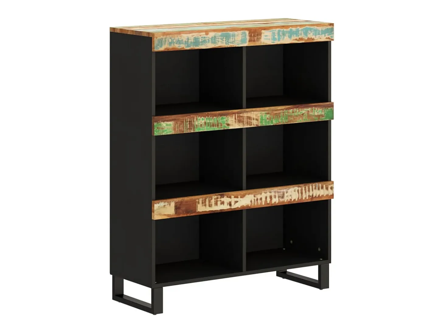 Armario auxiliar madera maciza reciclada 85x33x107 cm