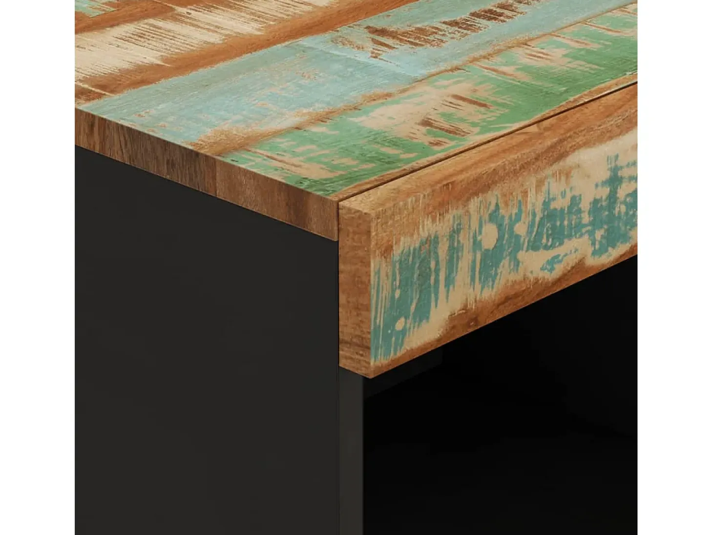 Armario auxiliar madera maciza reciclada 85x33x107 cm