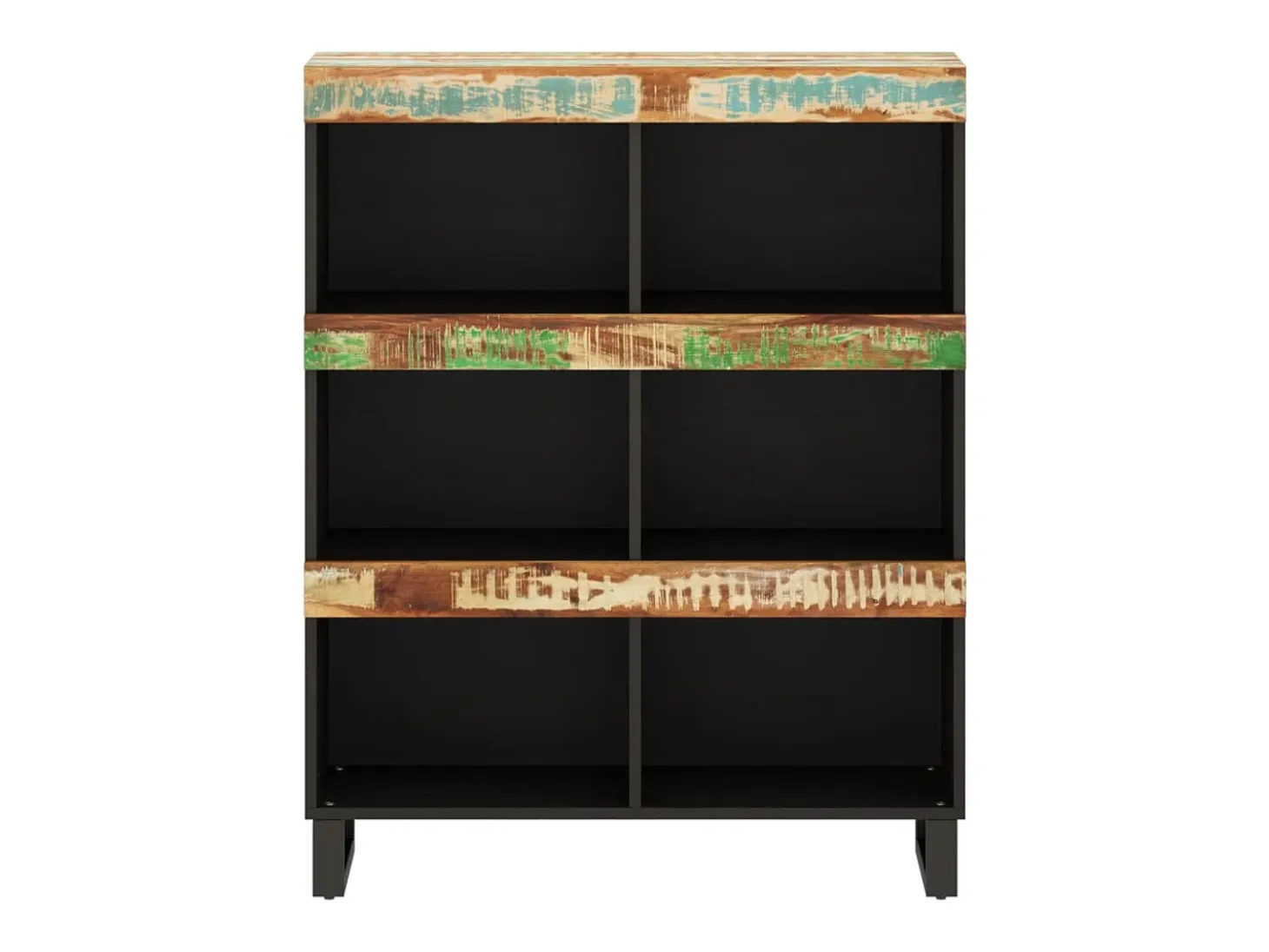 Armario auxiliar madera maciza reciclada 85x33x107 cm