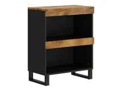 Armario auxiliar madera maciza de mango 60x33x75 cm