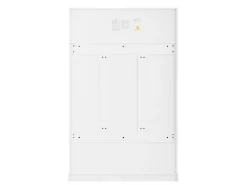 Armario blanco con 3 puertas, banco zapatero y 6 ganchos, sencillo y versátil 120×40×191 cm