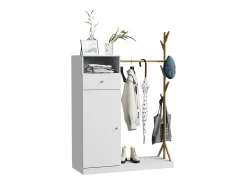 Armario blanco/bambú 100x40x145 liria