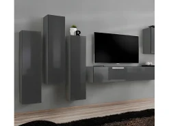 Armario colgante para Salón comedor en Gris 30x30x180cm Berit